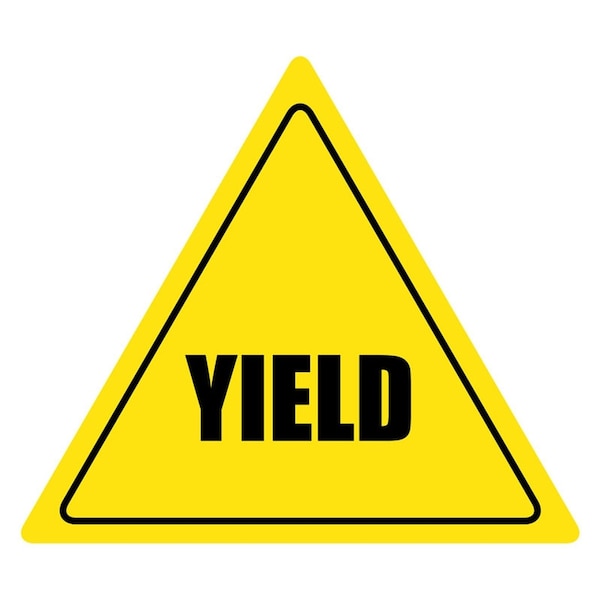 Yield - 32in Diameter Non Slip Floor Sign